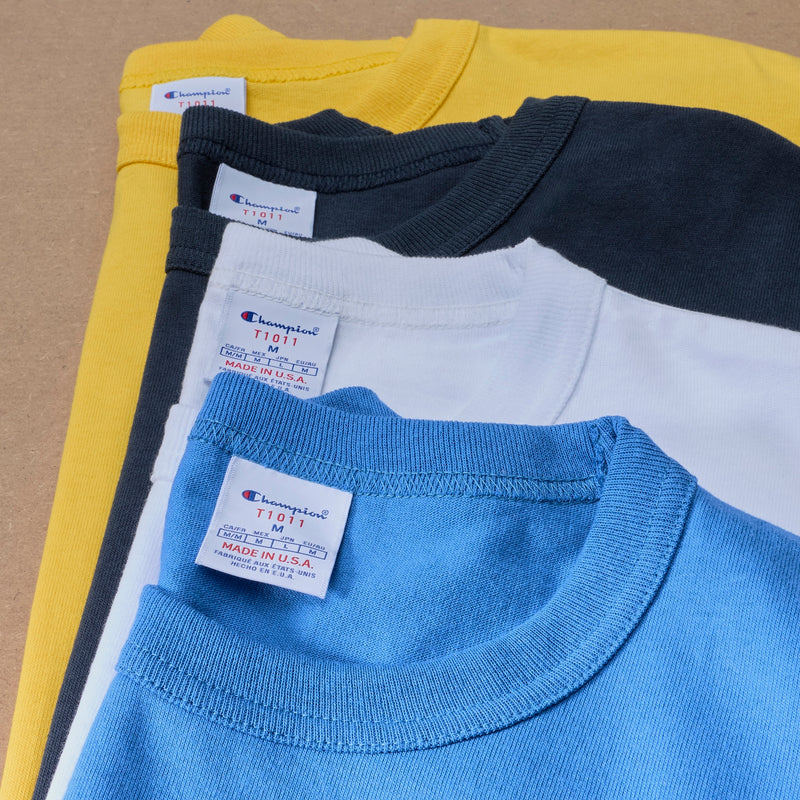 Champion USA Short Sleeve T-Shirt in Yellow Shimmer