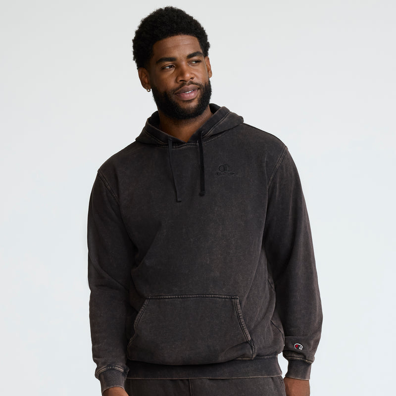 Champion Time Capsule Hoodie, Left Chest C" Champion Script Logo - Big & Tall in Black