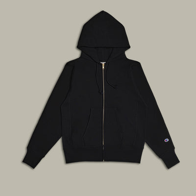Champion USA Reverse Weave® Zip Hooded Sweatshirt in Black