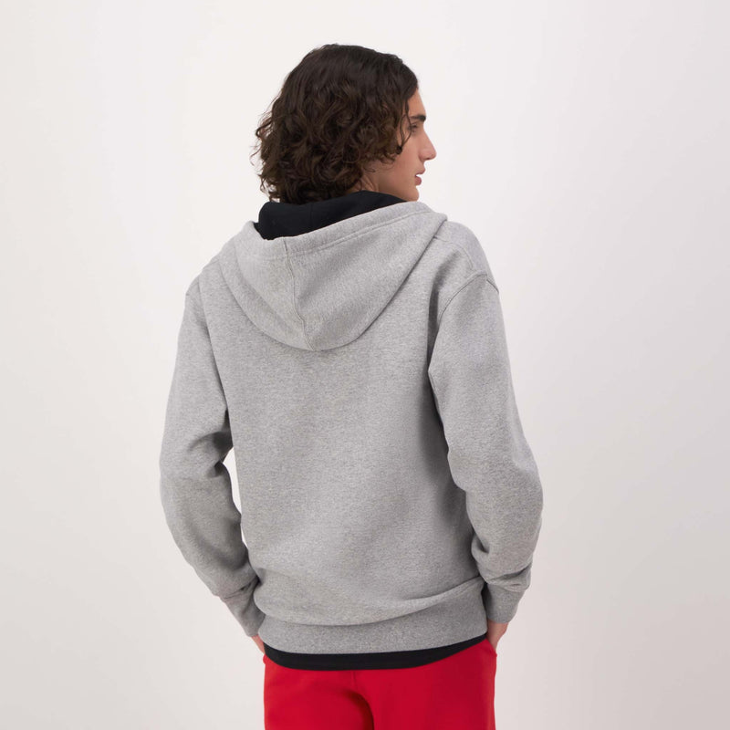 Champion Powerblend Full-Zip Hoodie, C Logo in New Manhattan Mist Heather