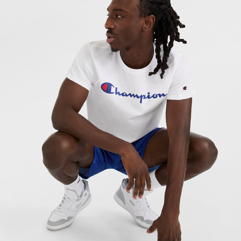 Champion 9" Classic Mesh Shorts, C Logo in Surf The Web