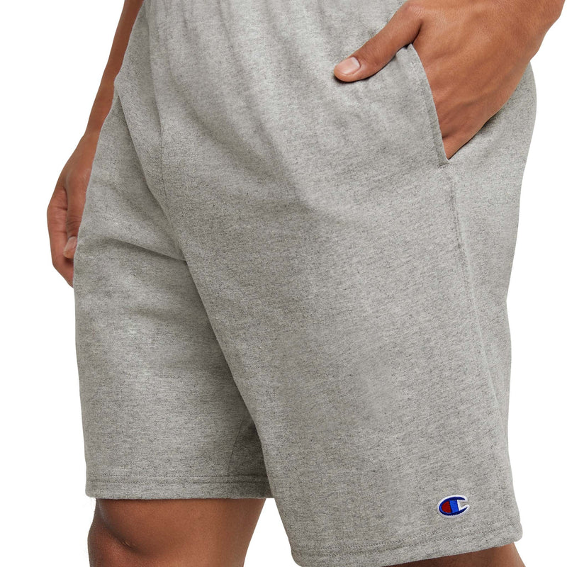 Champion 9" Lightweight Lounge Shorts, C Patch Logo in New Manhattan Mist Heather