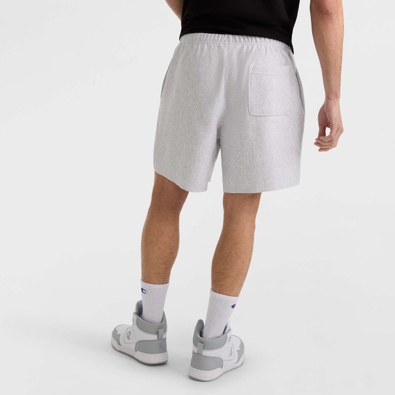 Champion 7" Reverse Weave Cut-Off Shorts, C Logo in New Manhattan Mist Heather