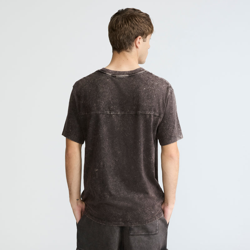 Champion Vintage Wash Knit T-Shirt in Black