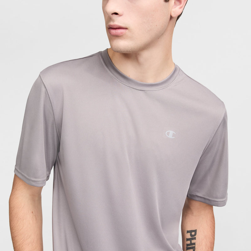 Champion Sport T-Shirt, Reflective C Logo in Stone Gray