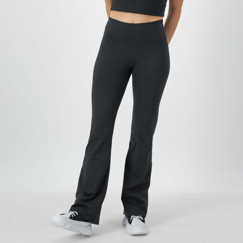 Champion Soft Touch Flare Leggings, Anti Odor, C Logo in Black