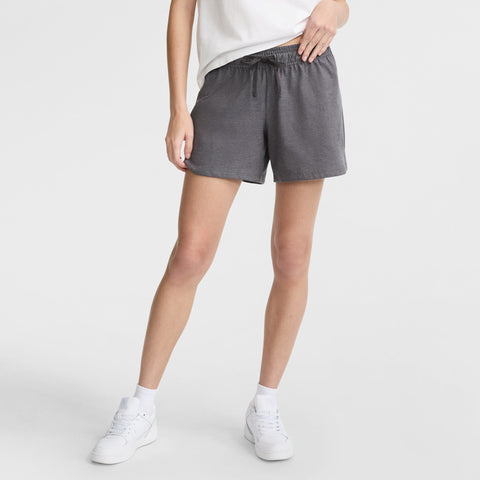 Champion 5" Lightweight Lounge Shorts, C Logo in Granite Heather